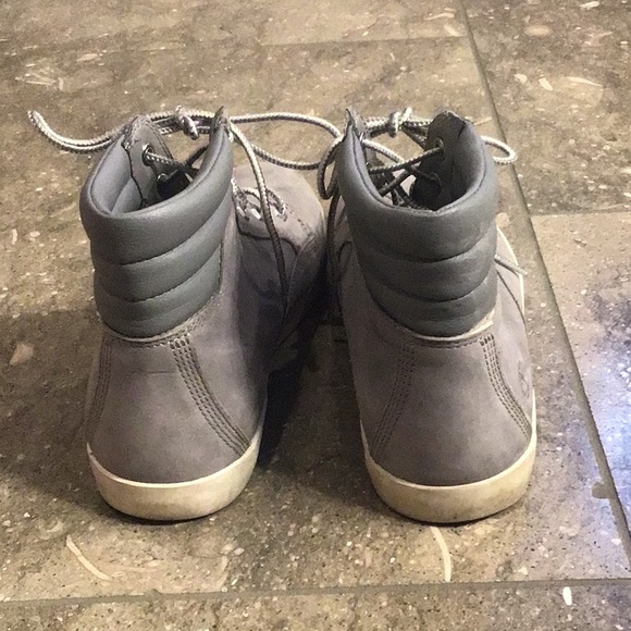 Gray leather Timberland boots, 9/40 - Picture 5 of 16